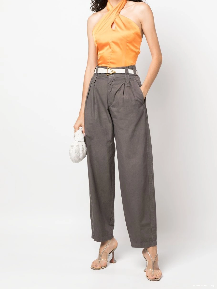 Cheap Versace 1980s Women trousers tapered high-waist 0325